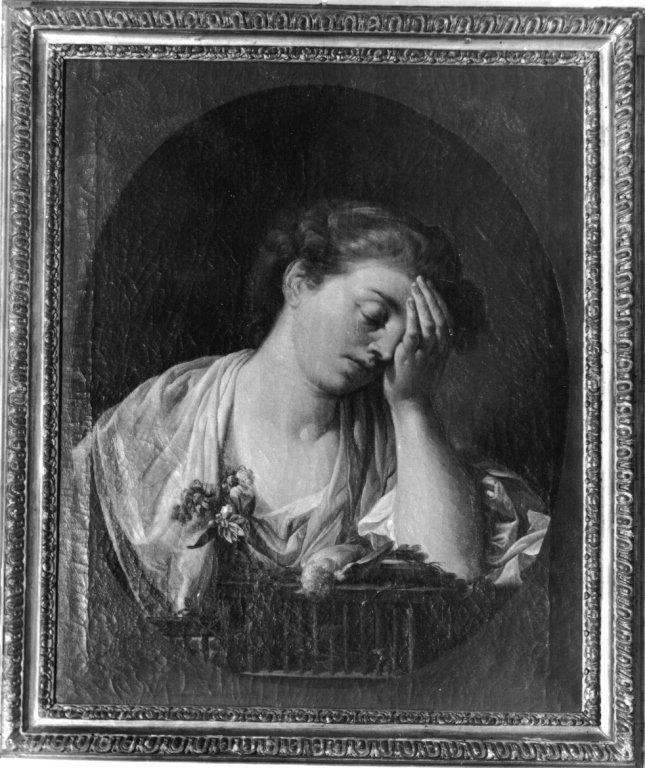 busto femminile (dipinto) di Greuze Jean-Baptiste (ultimo quarto sec. XVIII)